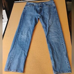 Levi's 505 Men's Jeans 36x30 Blue Regular Fit Straight Leg 100% Cotton